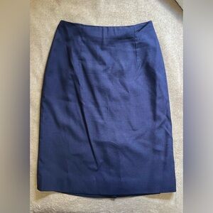 Elegant Navy Blue Women's Pencil Skirt